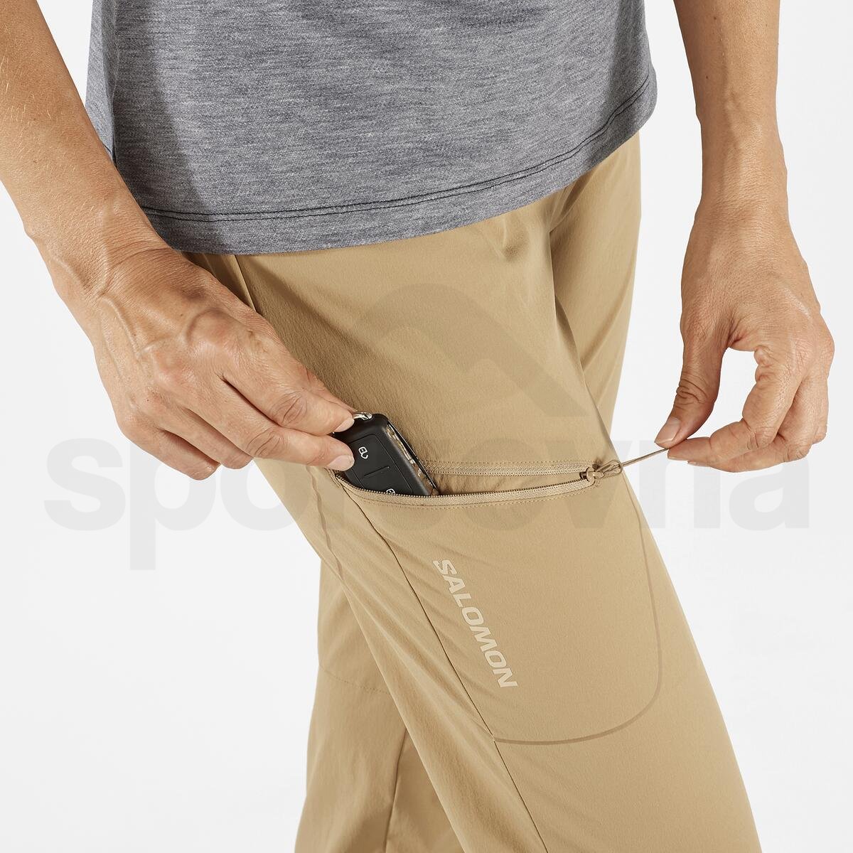 Kalhoty Salomon Wayfarer Pants W - hnědá (standardní délka)