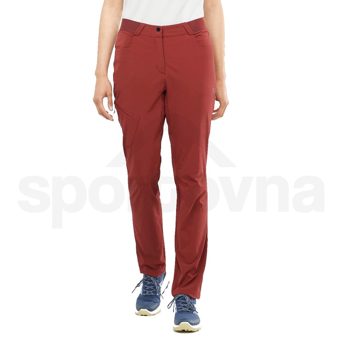 Kalhoty Salomon WAYFARER PANTS W - červená (prodloužená délka)