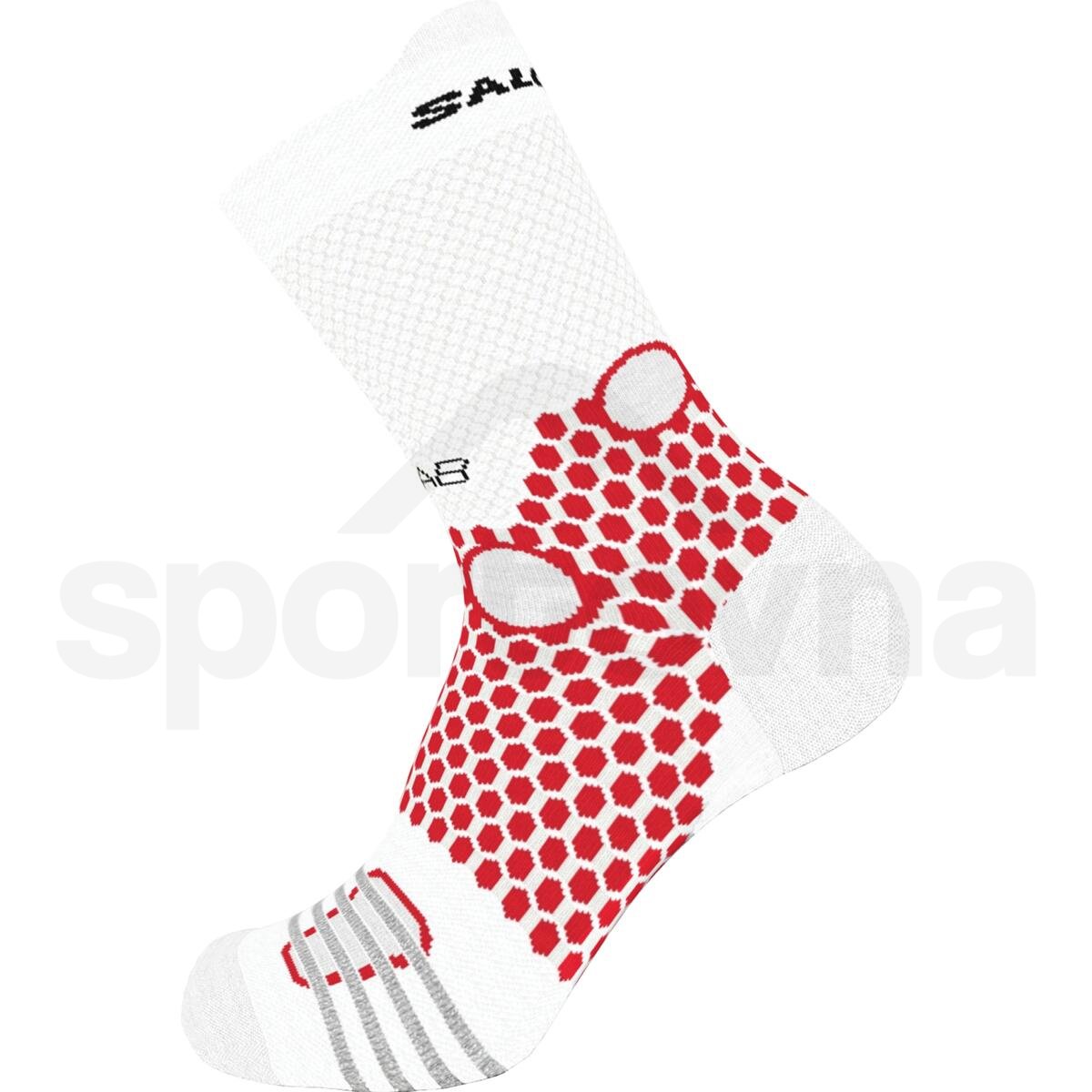 Ponožky Salomon S/LAB Ultra Crew - bílá/červená