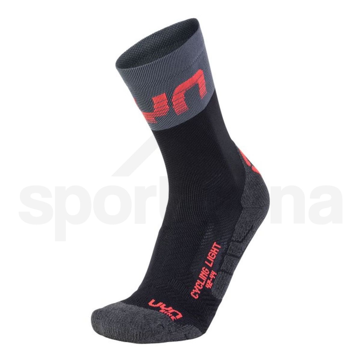Pánské ponožky UYN CYCLING LIGHT SOCKS - černá/červená