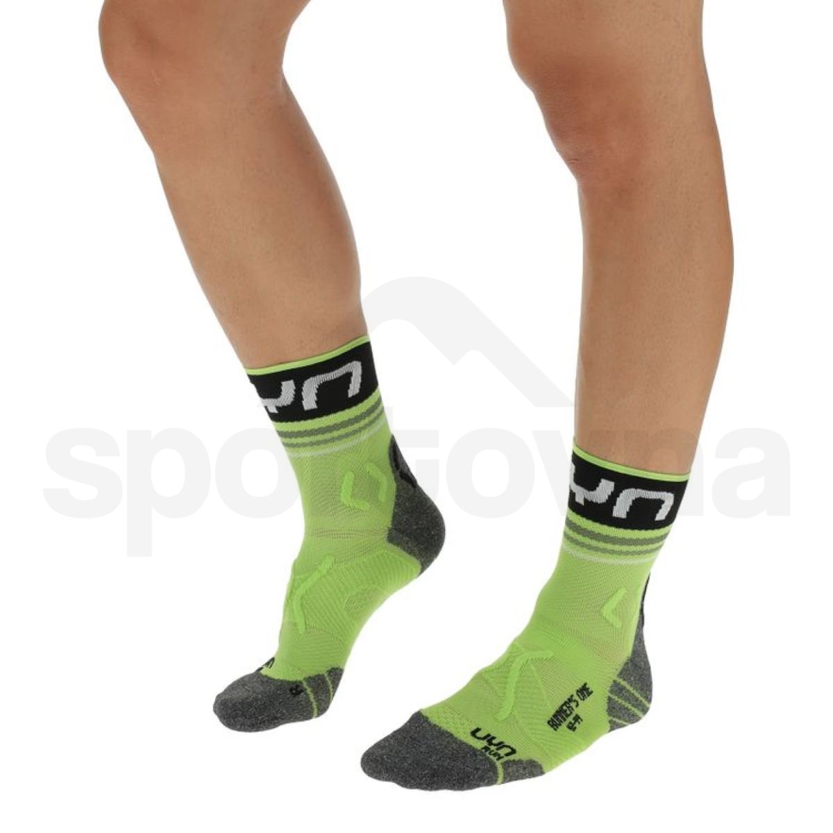 Ponožky UYN Runner's One Short Socks M - zelená/černá