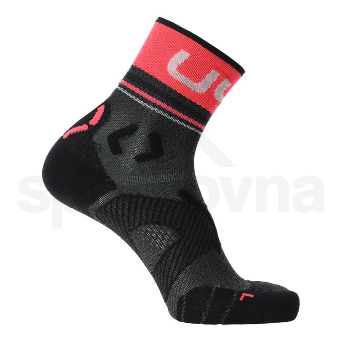 Ponožky UYN Runner's One Short Socks W - šedá/černá/růžová