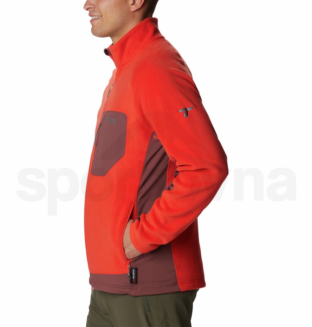 Mikina Columbia Titan Pass™ 2.0 II Fleece M - červená