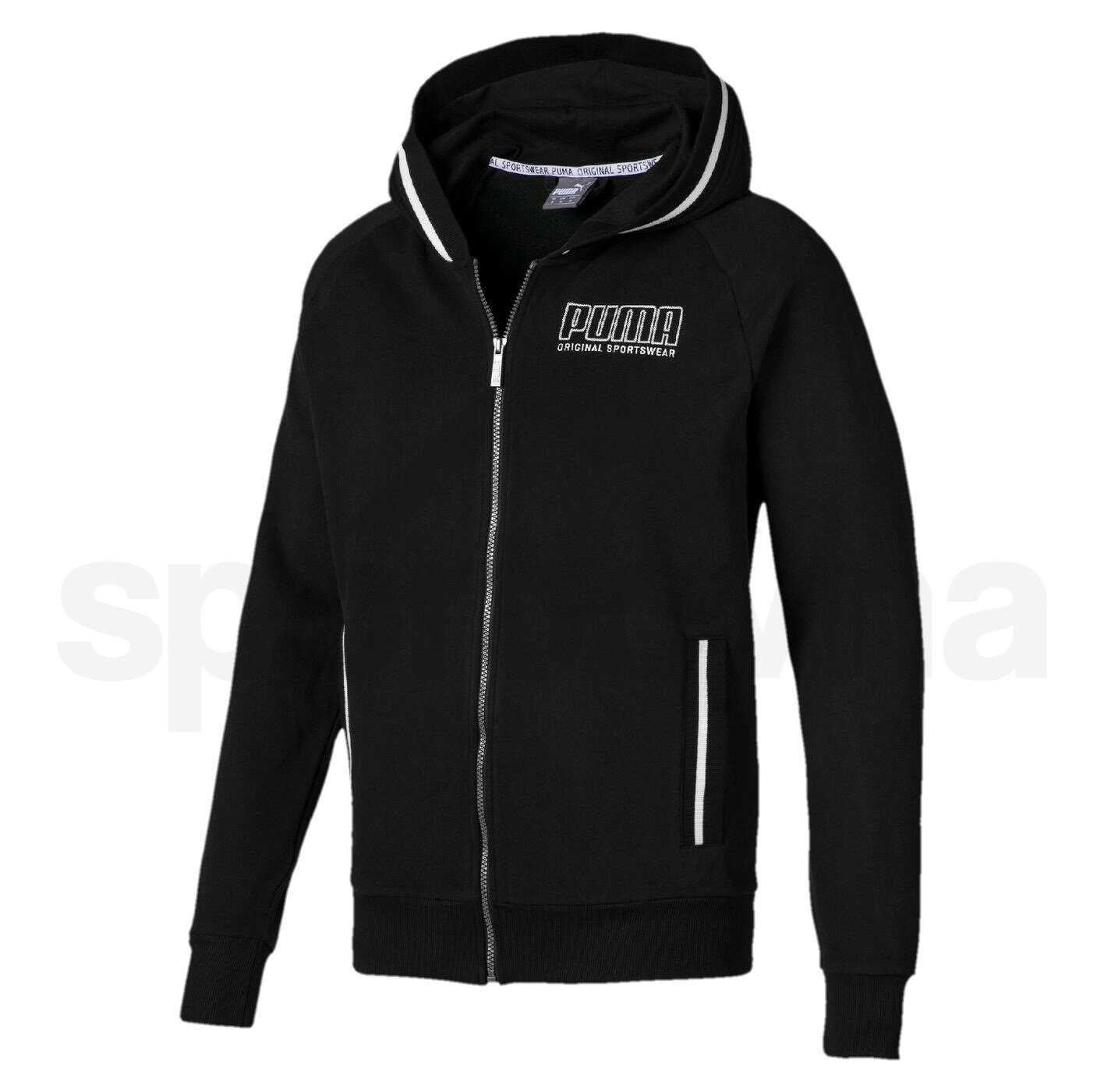 Mikina Puma Athletics Hooded Jacket TR Cotton - černá