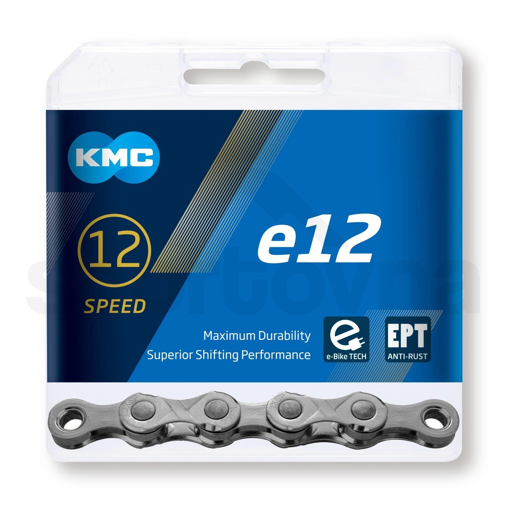 Řetěz KMC E12 EPT box - stříbrný