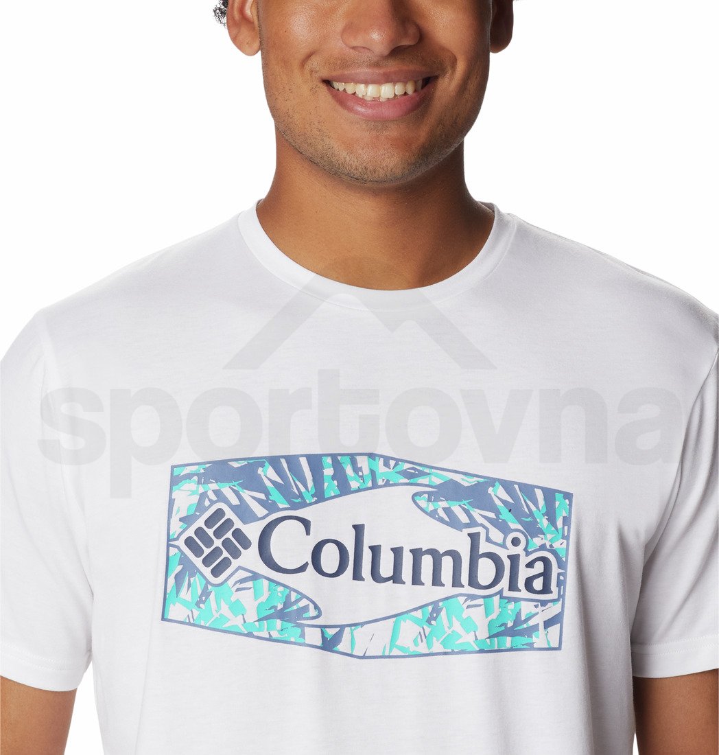 Tričko Columbia Sun Trek™ Short Sleeve Graphic Tee M - bílá/modrá