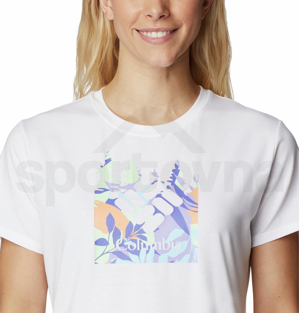 Tričko Columbia Sun Trek™ SS Graphic Tee W - bílá/květinové logo