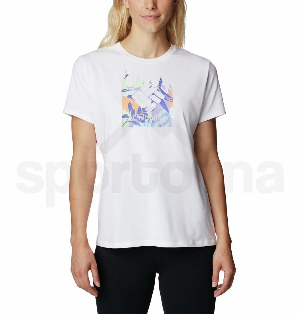 Tričko Columbia Sun Trek™ SS Graphic Tee W - bílá/květinové logo