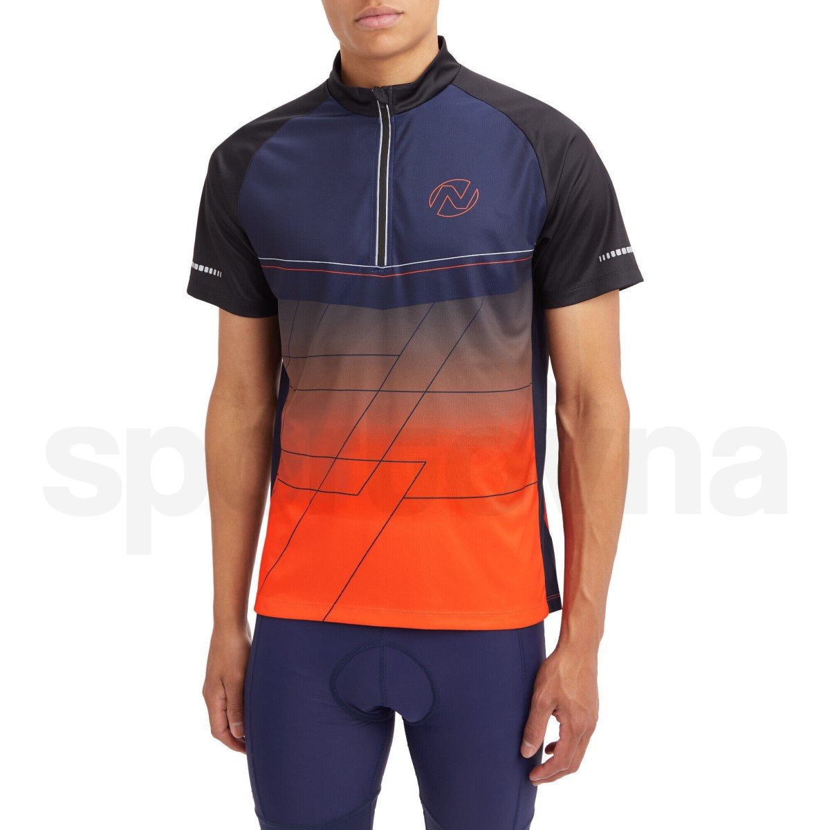 Tričko Nakamura Fedor II M - oranžová/modrá