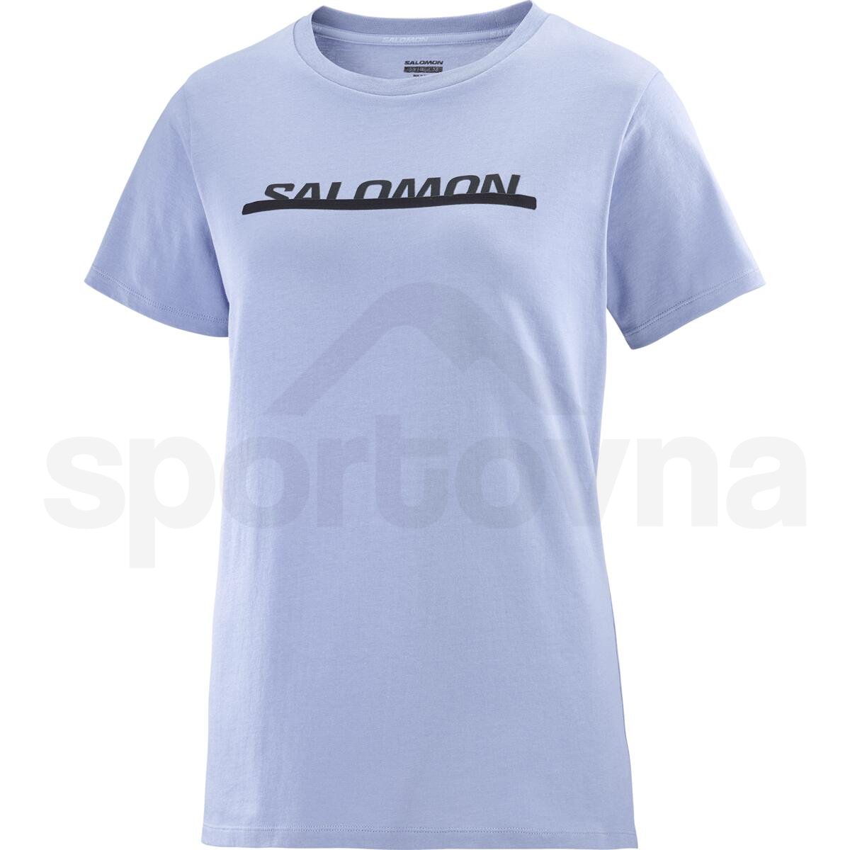 Tričko Salomon Essential Logo SS Tee W - modrá