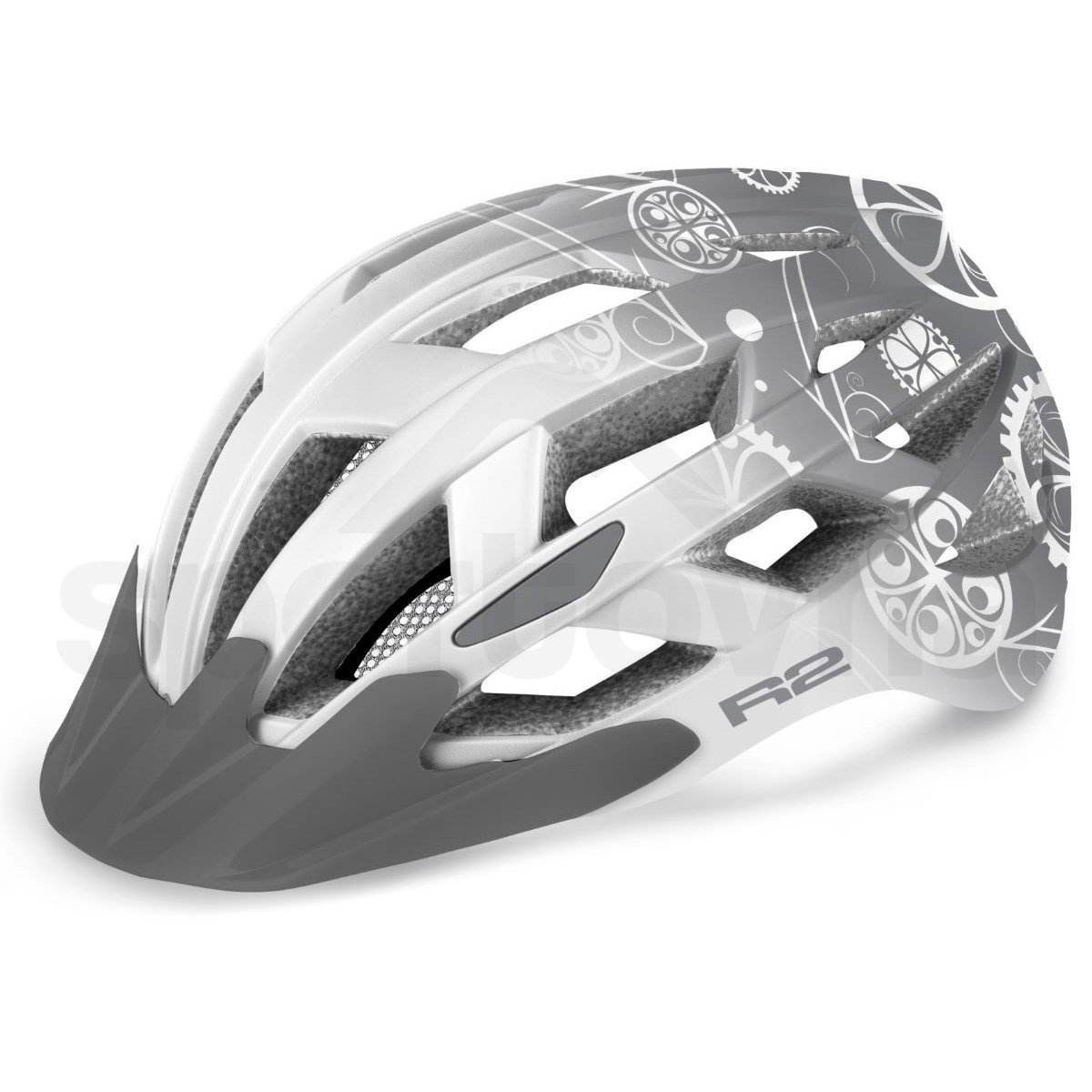 Cyklo helma R2 Lumen J - bílá/šedá