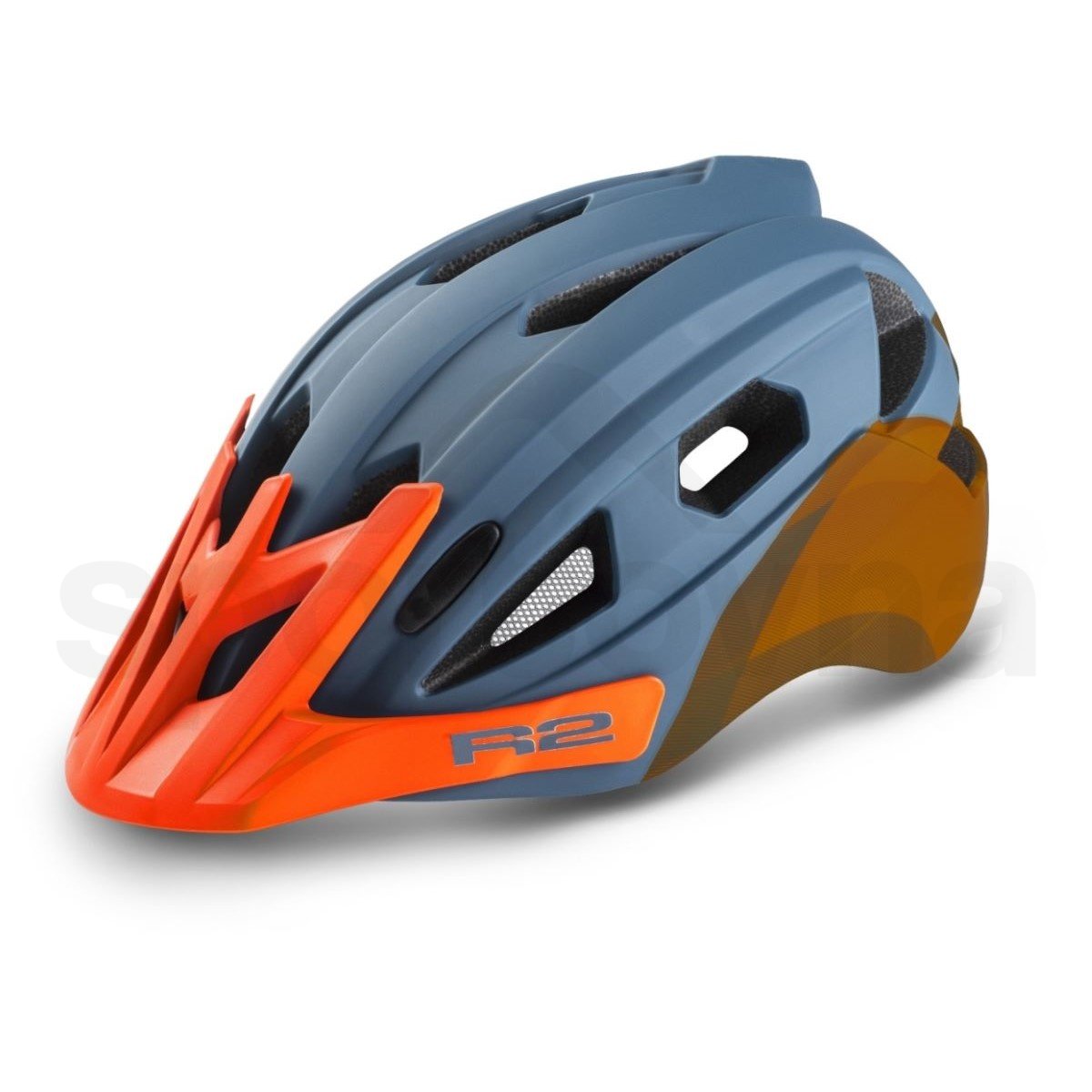 Cyklo helma R2 Wheelie J - modrá/oranžová