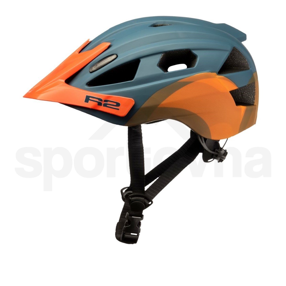 Cyklo helma R2 Wheelie J - modrá/oranžová