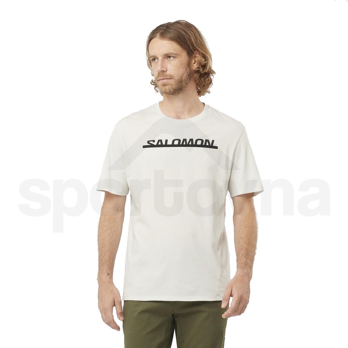 Tričko Salomon Essential Logo SS Tee M - bílá