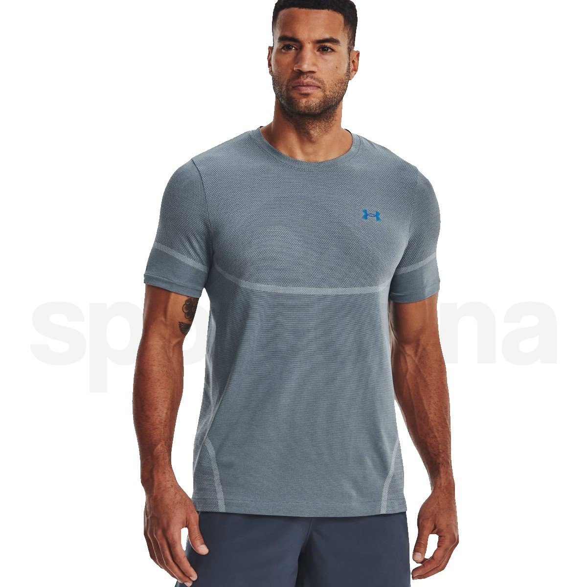 Under Armour Rush Seamless Legacy SS M 1376781-465 - blue 1