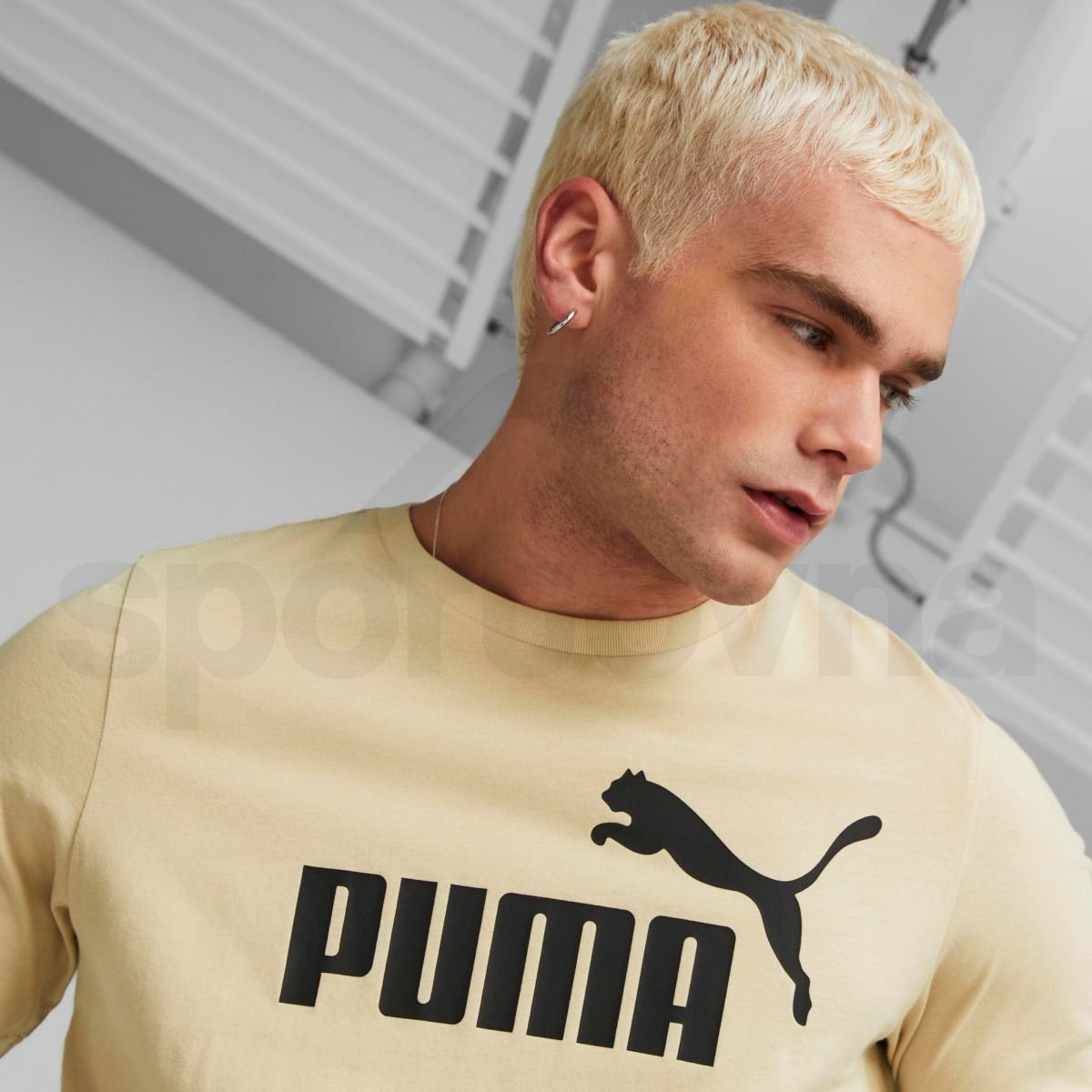 Tričko Puma ESS Logo Tee M - hnědá