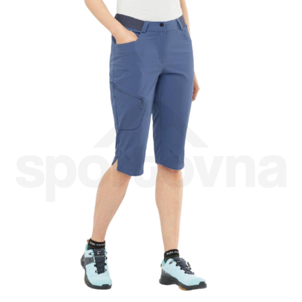 Kalhoty Salomon WAYFARER CAPRI W - modrá