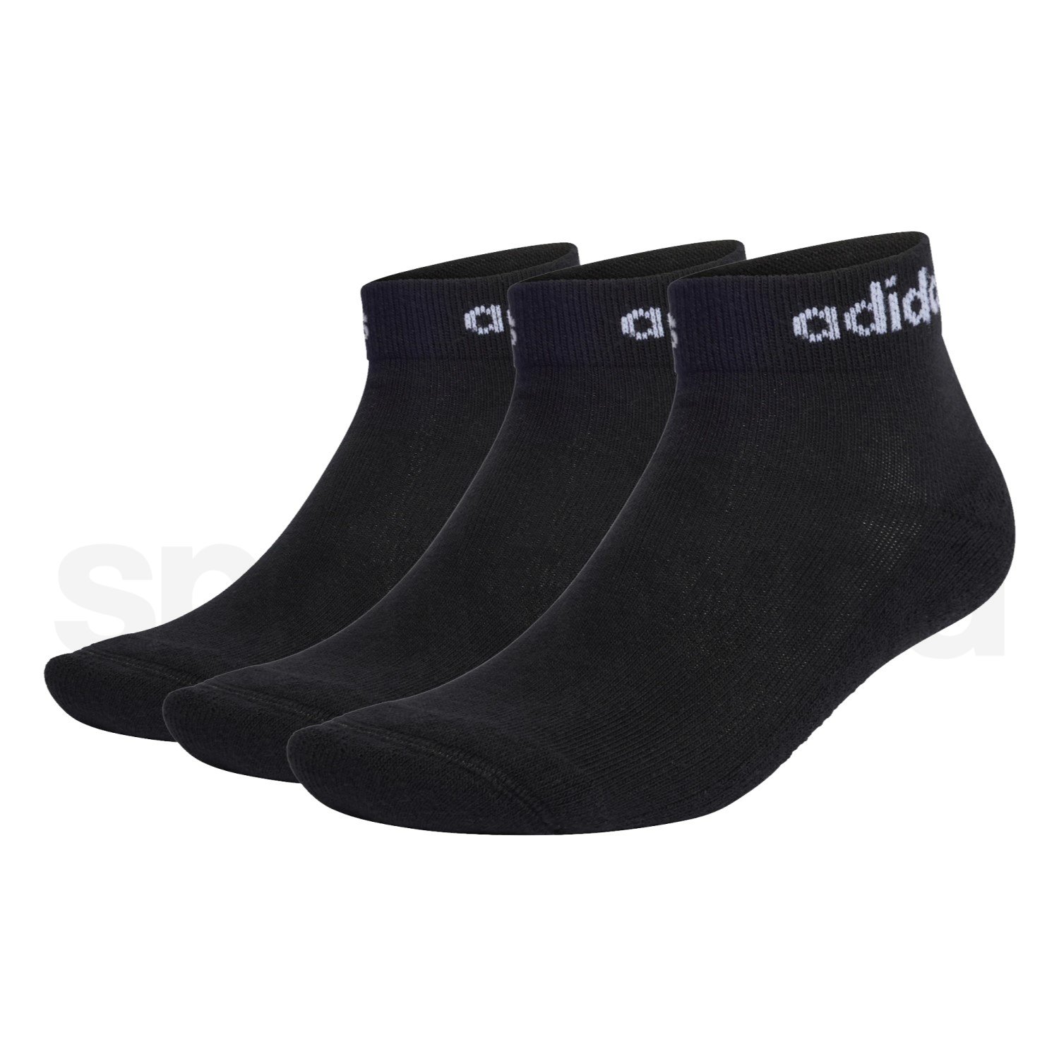 Ponožky Adidas Think Linear Ankle 3P - černá/bílá