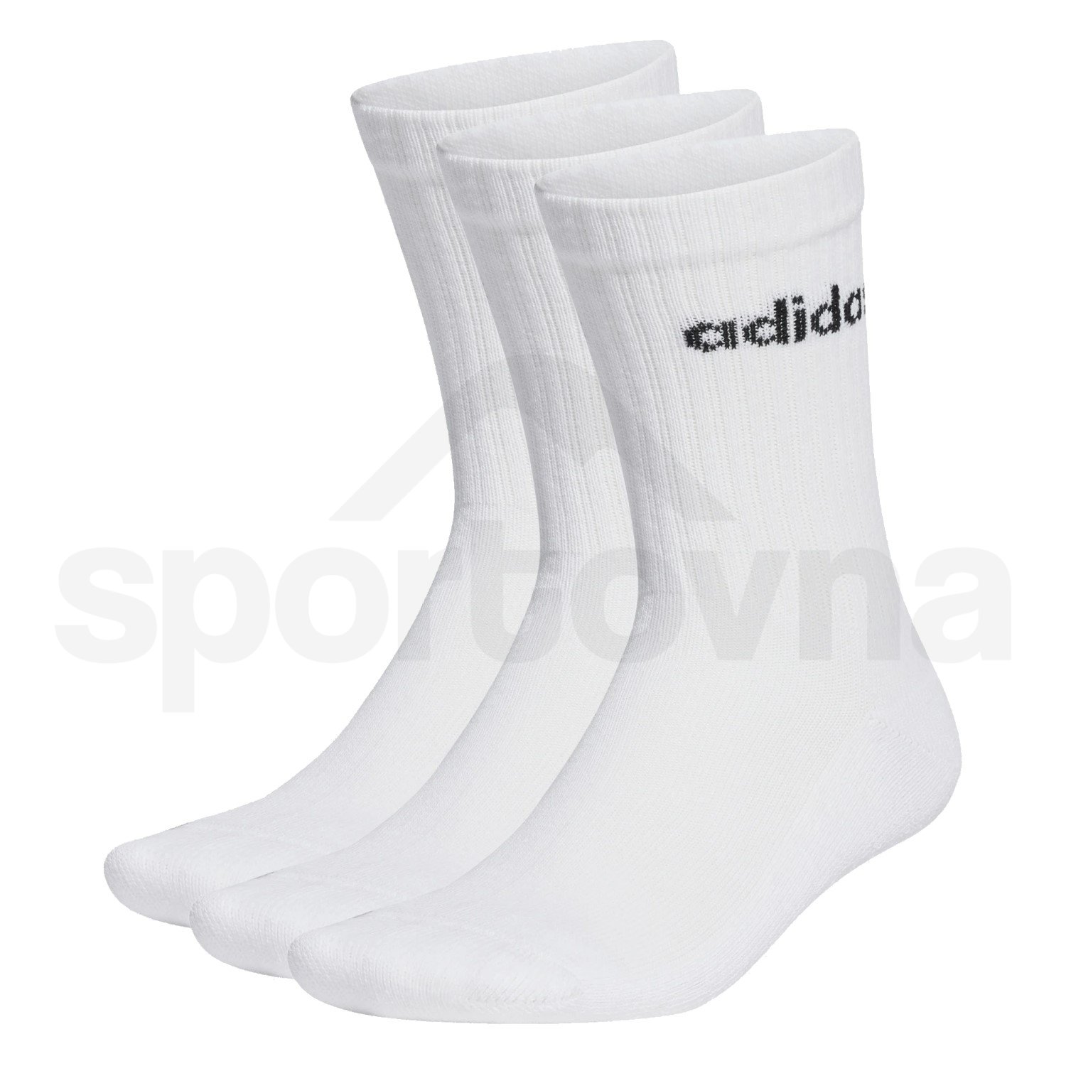 Ponožky Adidas Linear Crew Cushioned 3P - bílá/černá