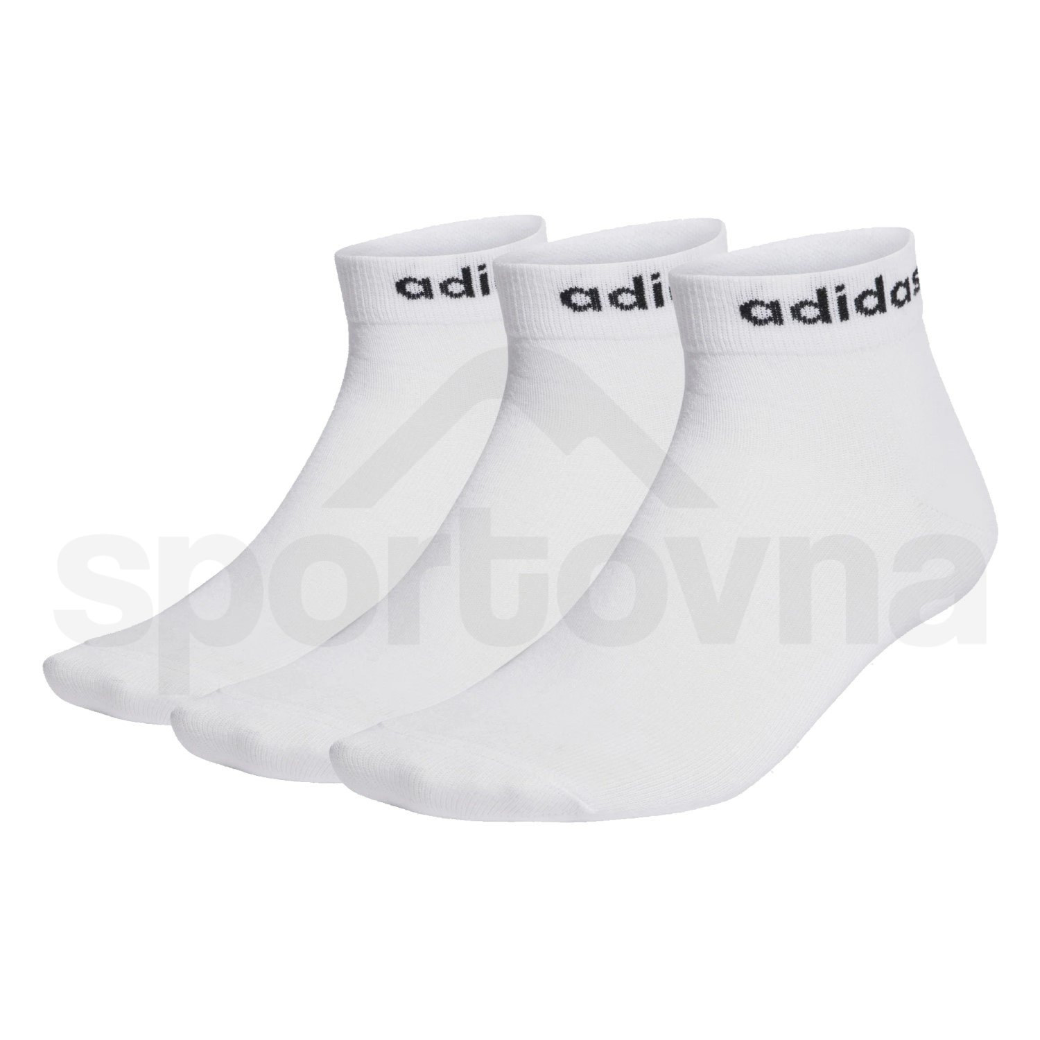 Ponožky Adidas Think Linear Ankle 3P - bílá/černá