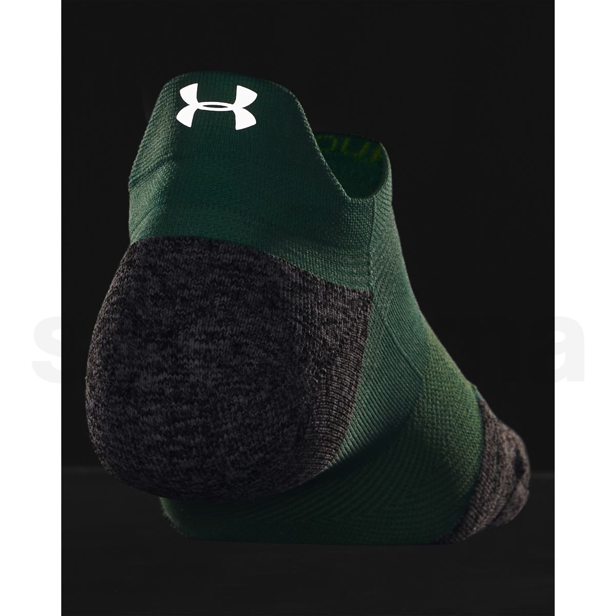 Ponožky Under Armour AD Run Cushion 1pk NS Tab - zelená/šedá