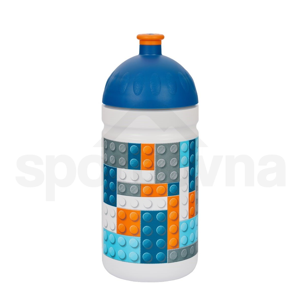 Zdravá lahev Kostičky (500ml) - bílá/modrá