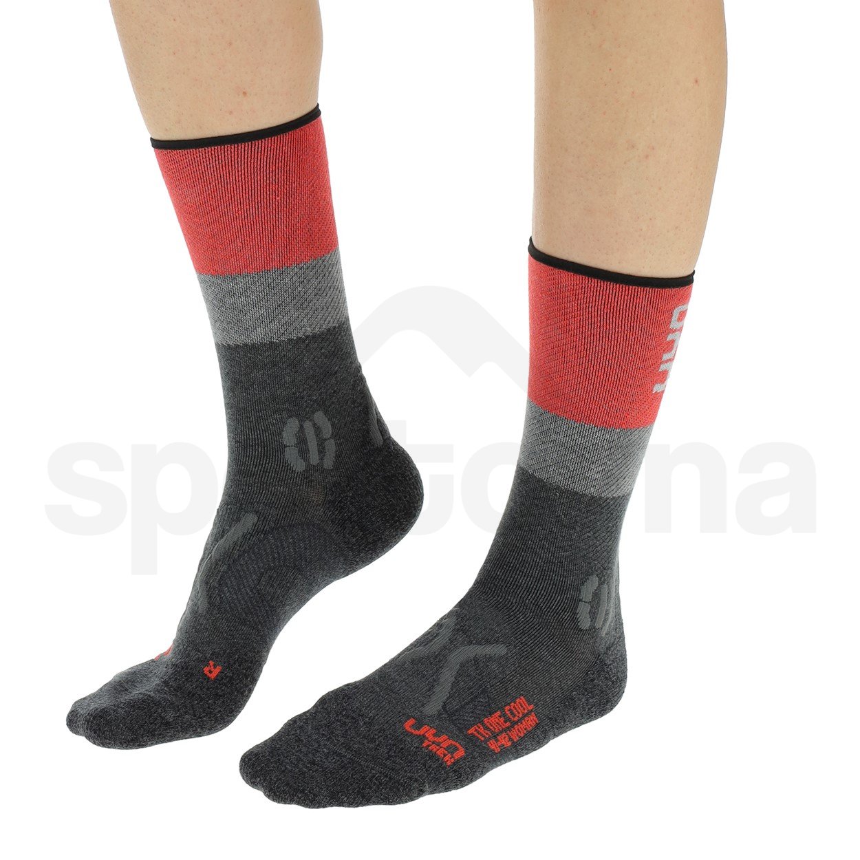 Ponožky UYN Trekking One Cool Socks W - šedá/červená