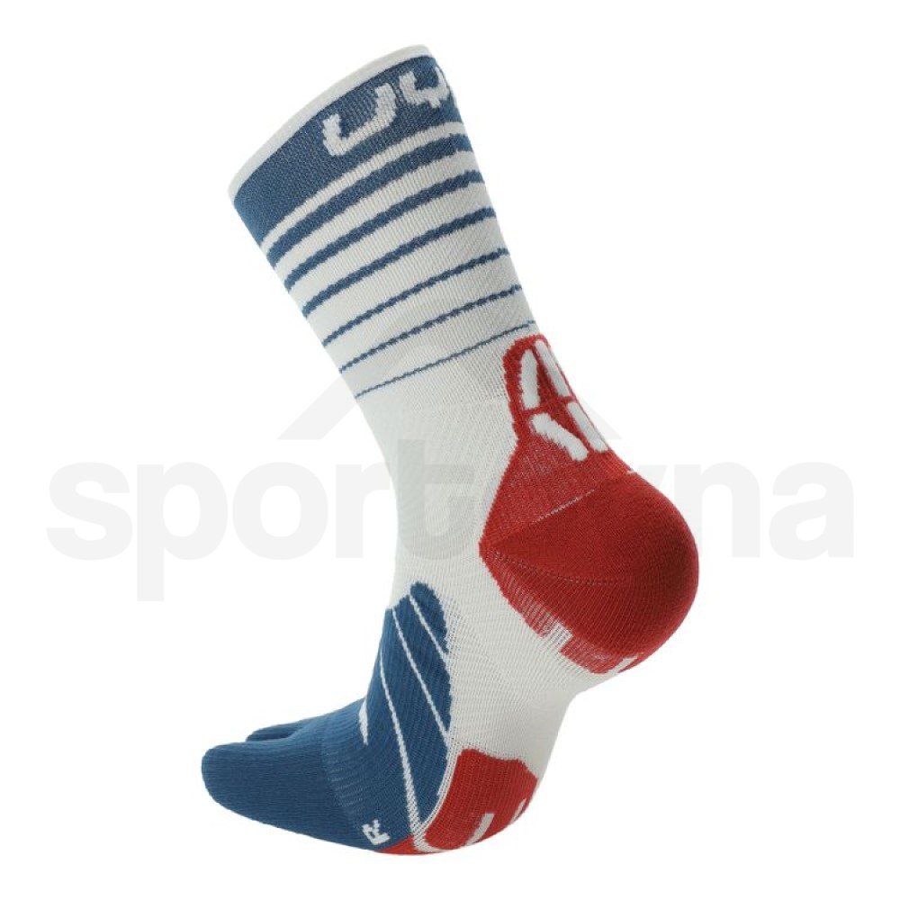 Ponožky UYN Runner's Five Socks M - bílá/modrá/červená