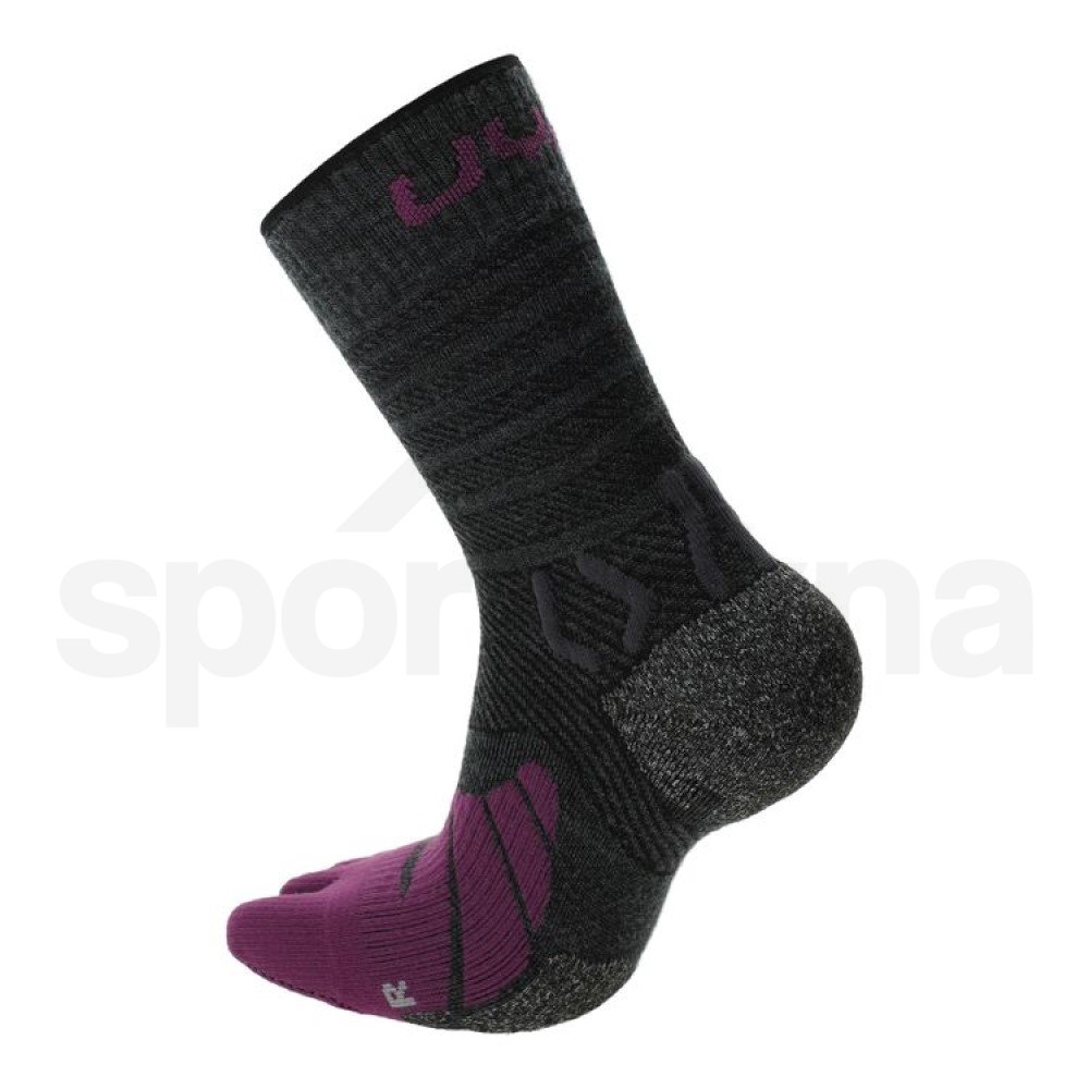 Ponožky UYN Trekking Five Merino Socks W - šedá/fialová