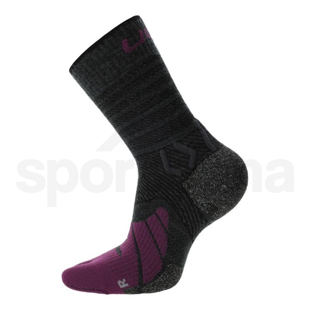 Ponožky UYN Trekking Five Merino Socks W - šedá/fialová
