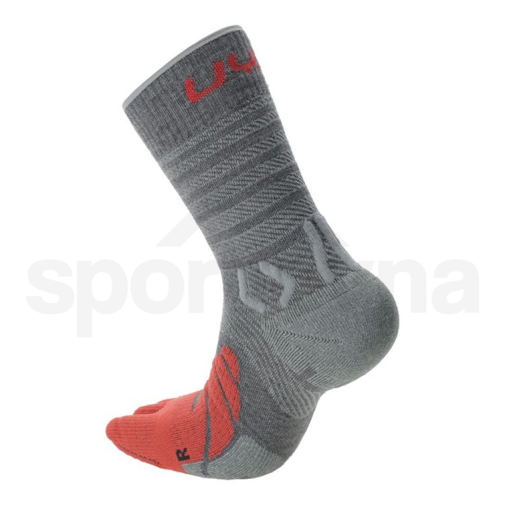 Ponožky UYN Trekking Five Merino Socks W - šedá/růžová
