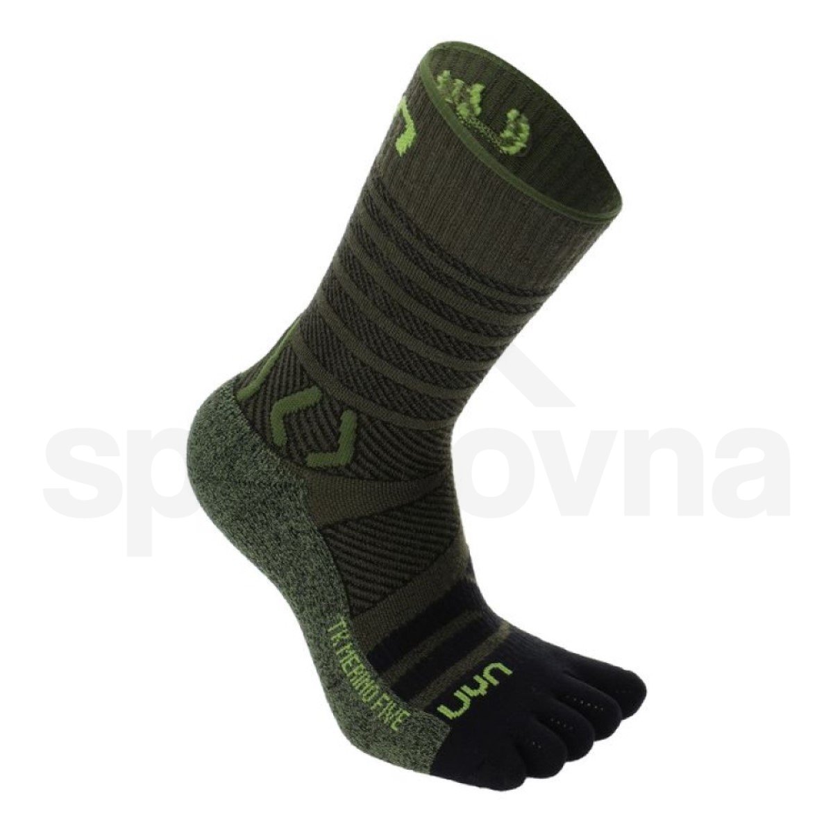 Ponožky UYN Trekking Five Merino Socks M - zelená/černá