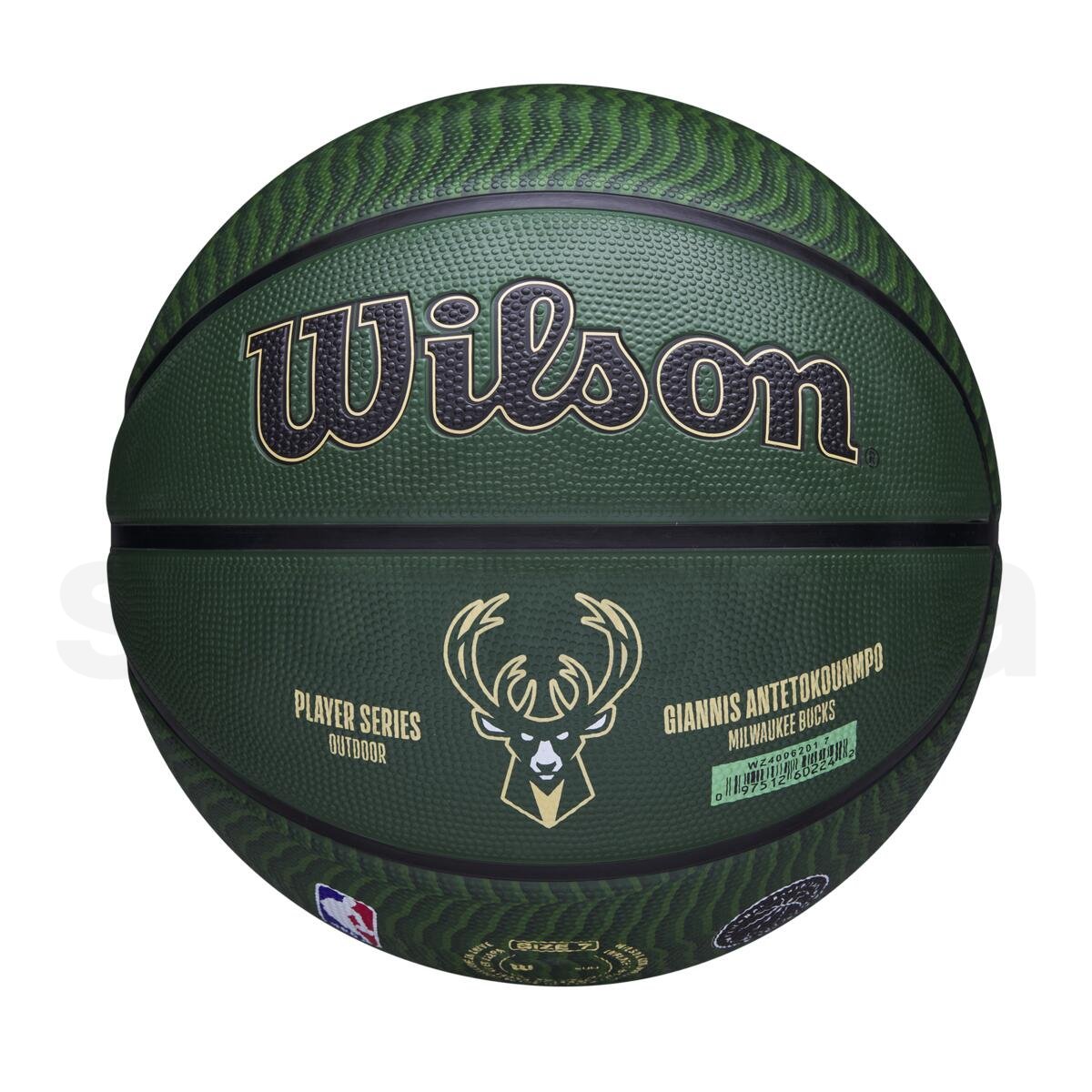 Míč Wilson NBA Player Icon Outdoor Bskt Giannis - zelená/béžová
