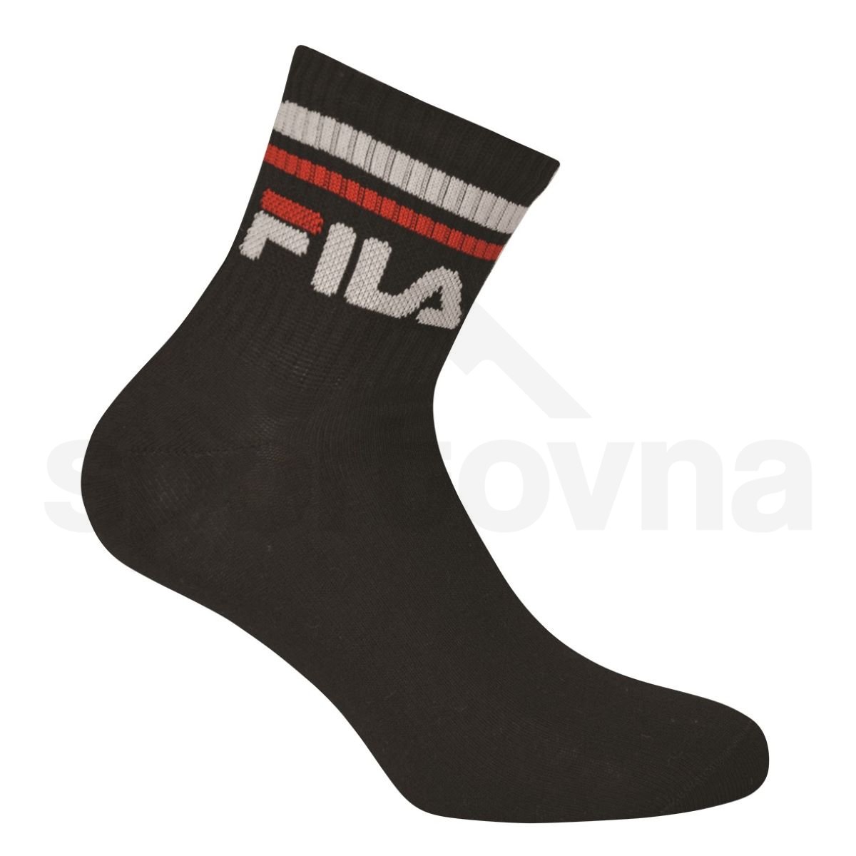 Ponožky Fila Quarter Plain 3 Pack - černá