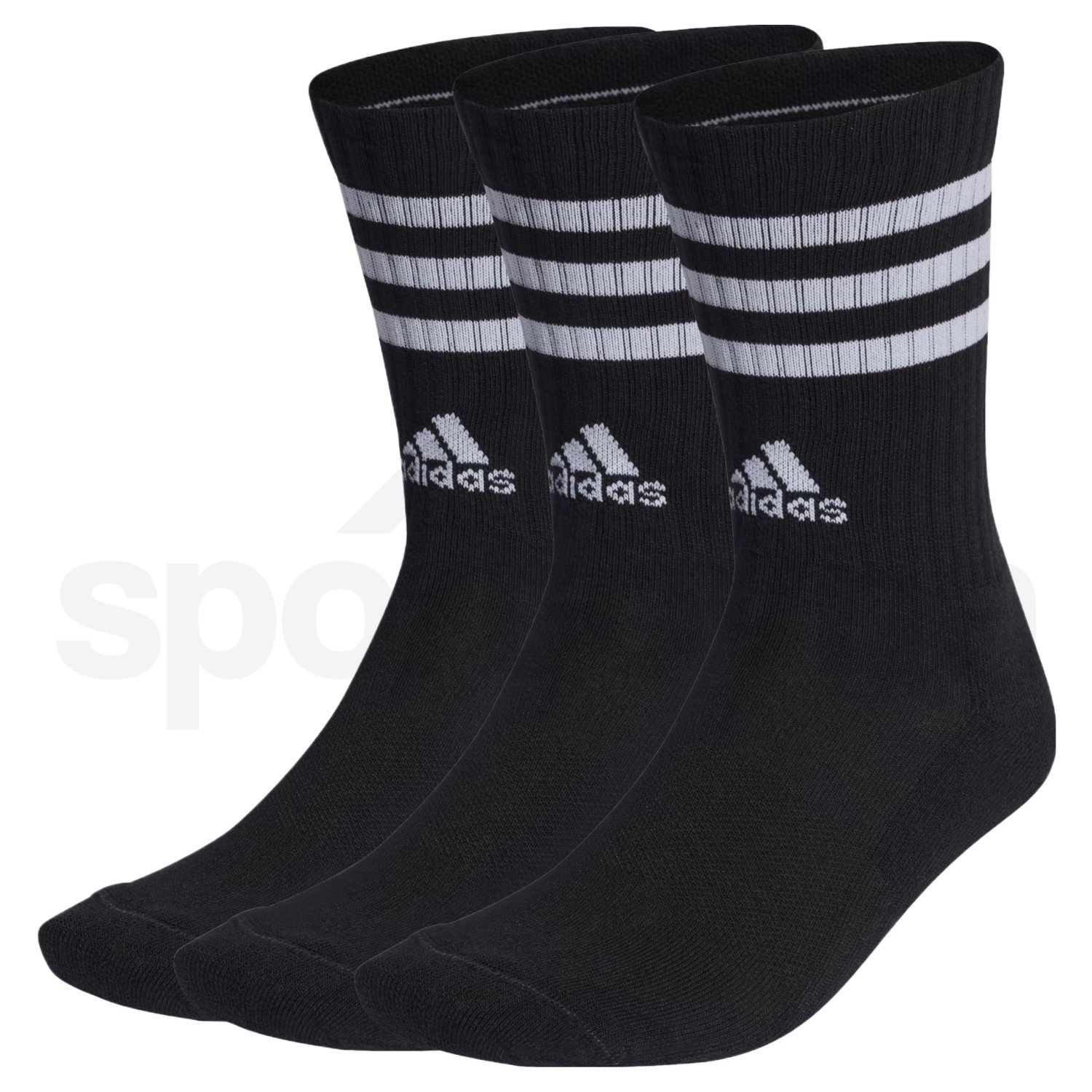 Ponožky Adidas 3-Stripes Cushioned Sportswear Crew 3P - černá/bílá