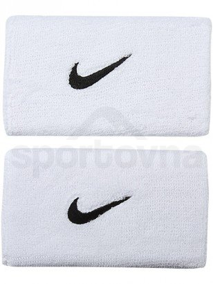 Potítka Nike Swoosh DoubleWide Uni - bílá/černá