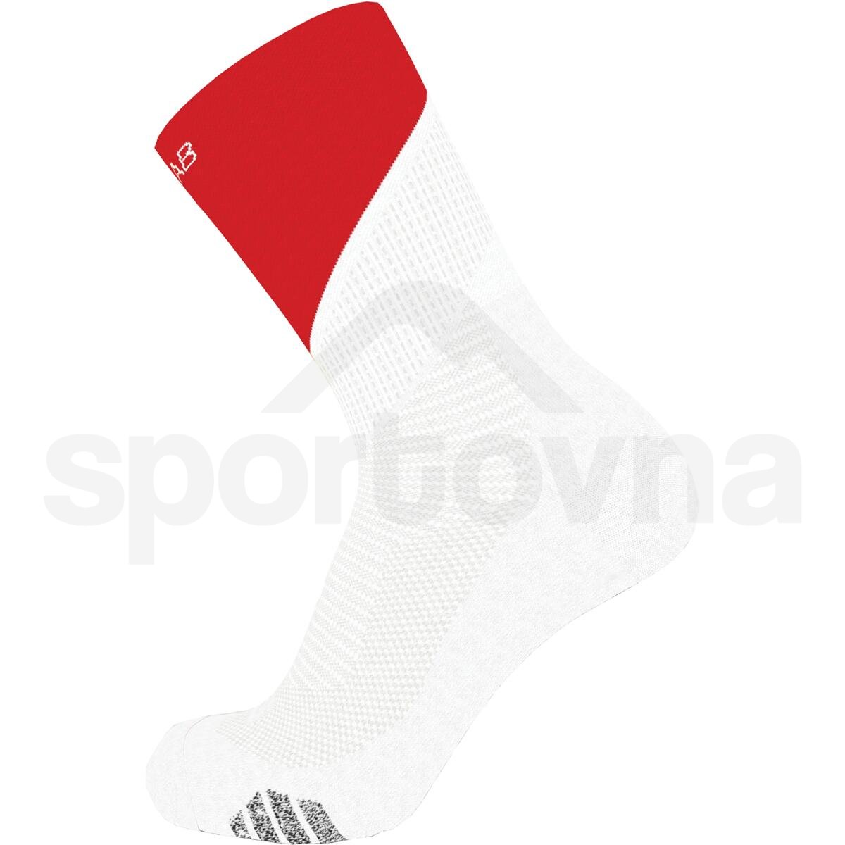 Ponožky Salomon S/Lab Phantasm Crew - bílá/červená