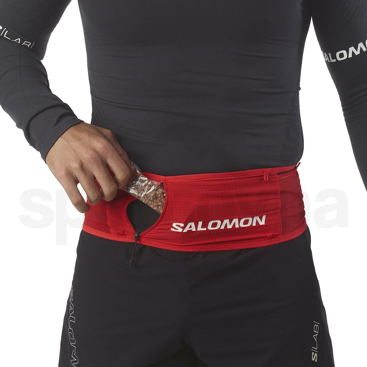 Pás Salomon S/LAB Belt - červená/černá