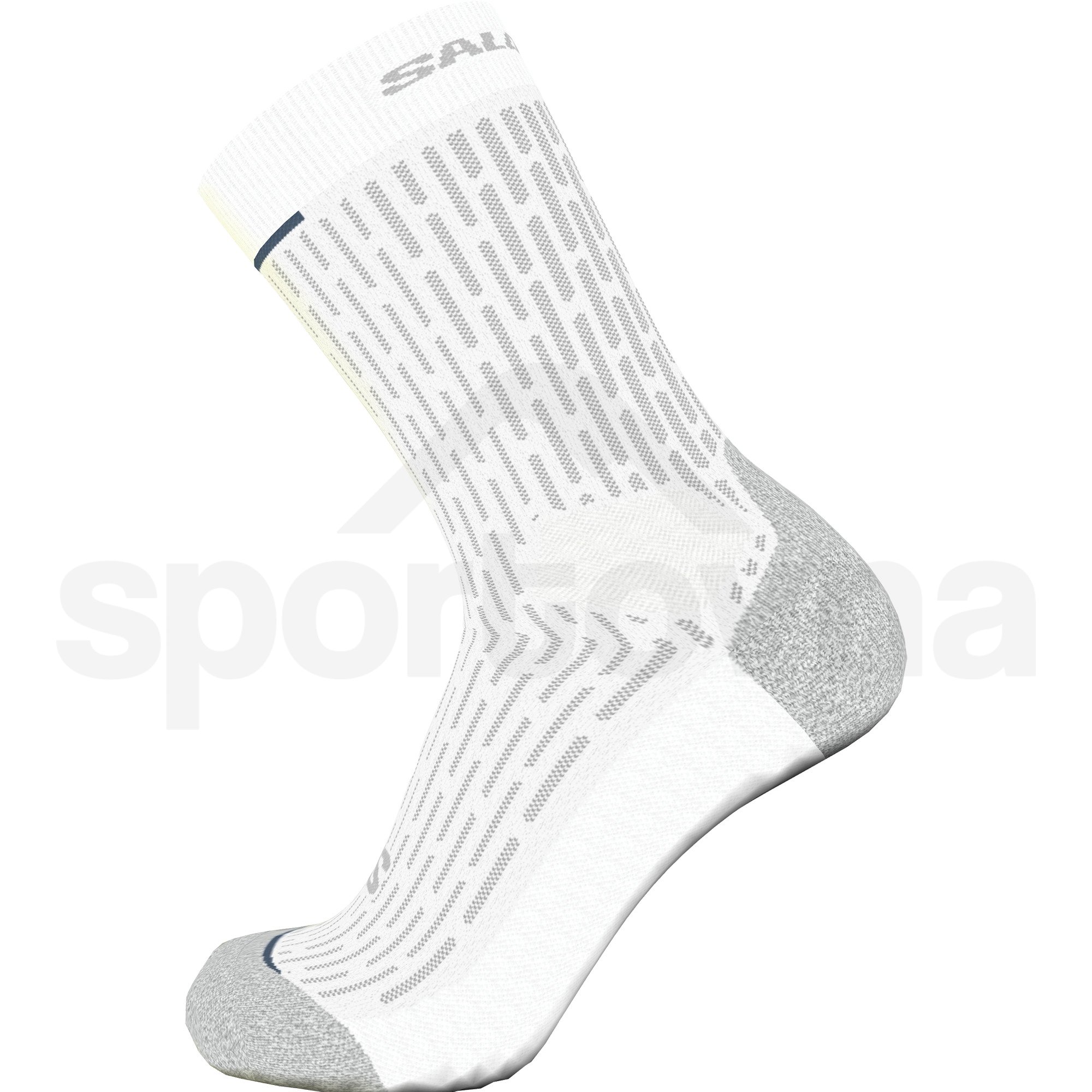 Ponožky Salomon Ultra Glide Crew - bílá/šedá/modrá