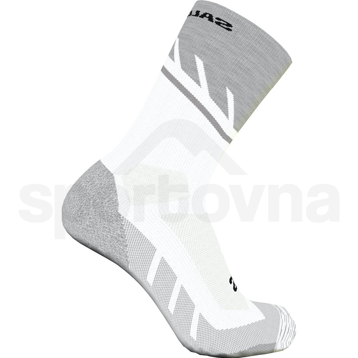Ponožky Salomon Speedcross Crew - bílá/šedá
