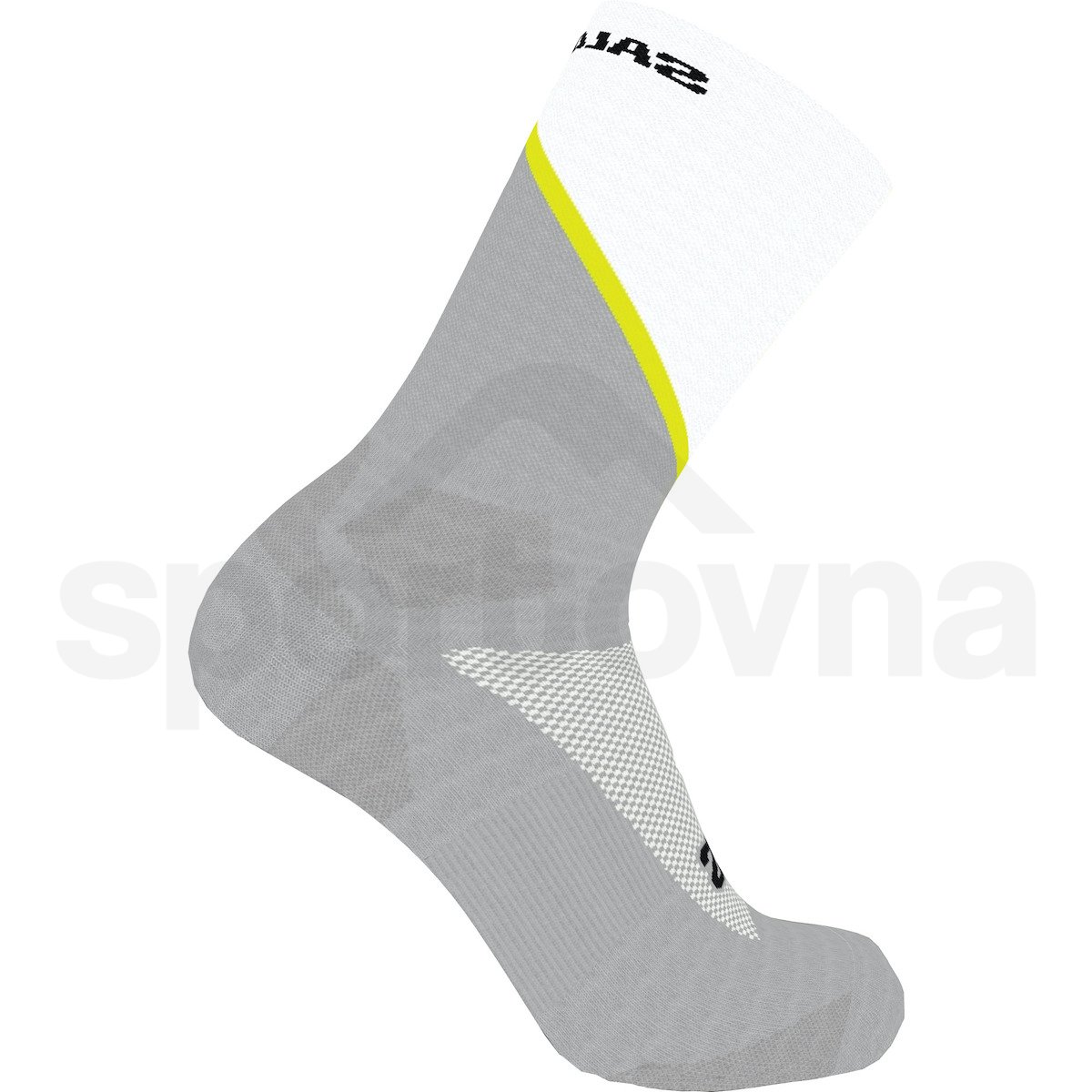 Ponožky Salomon Pulse Crew - bílá/šedá/žlutá