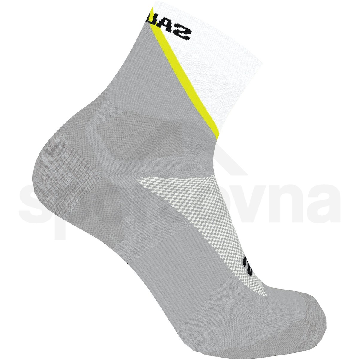 Ponožky Salomon Pulse Ankle - bílá/šedá/žlutá