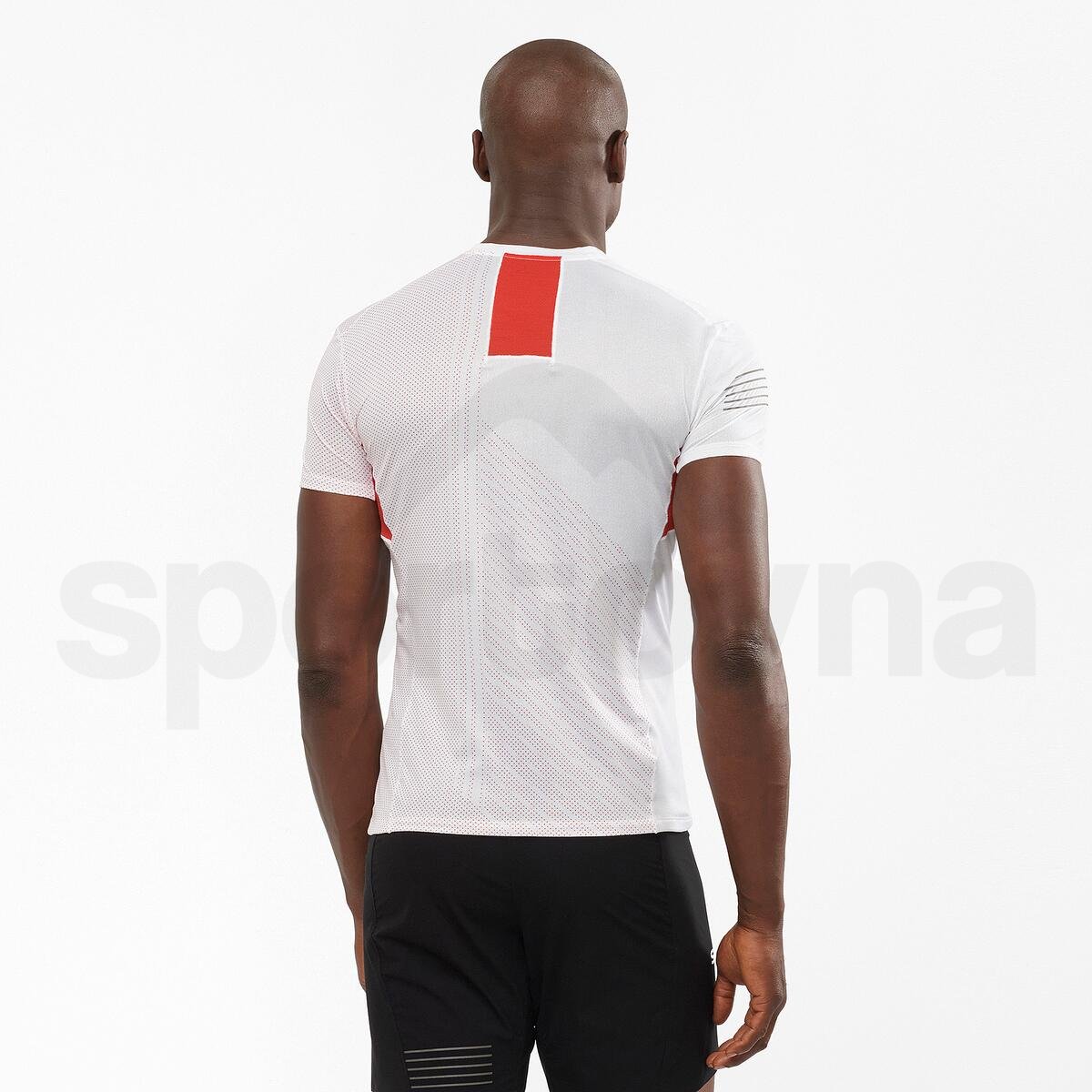 Tričko Salomon S/LAB Sense Tee M - biela/červená