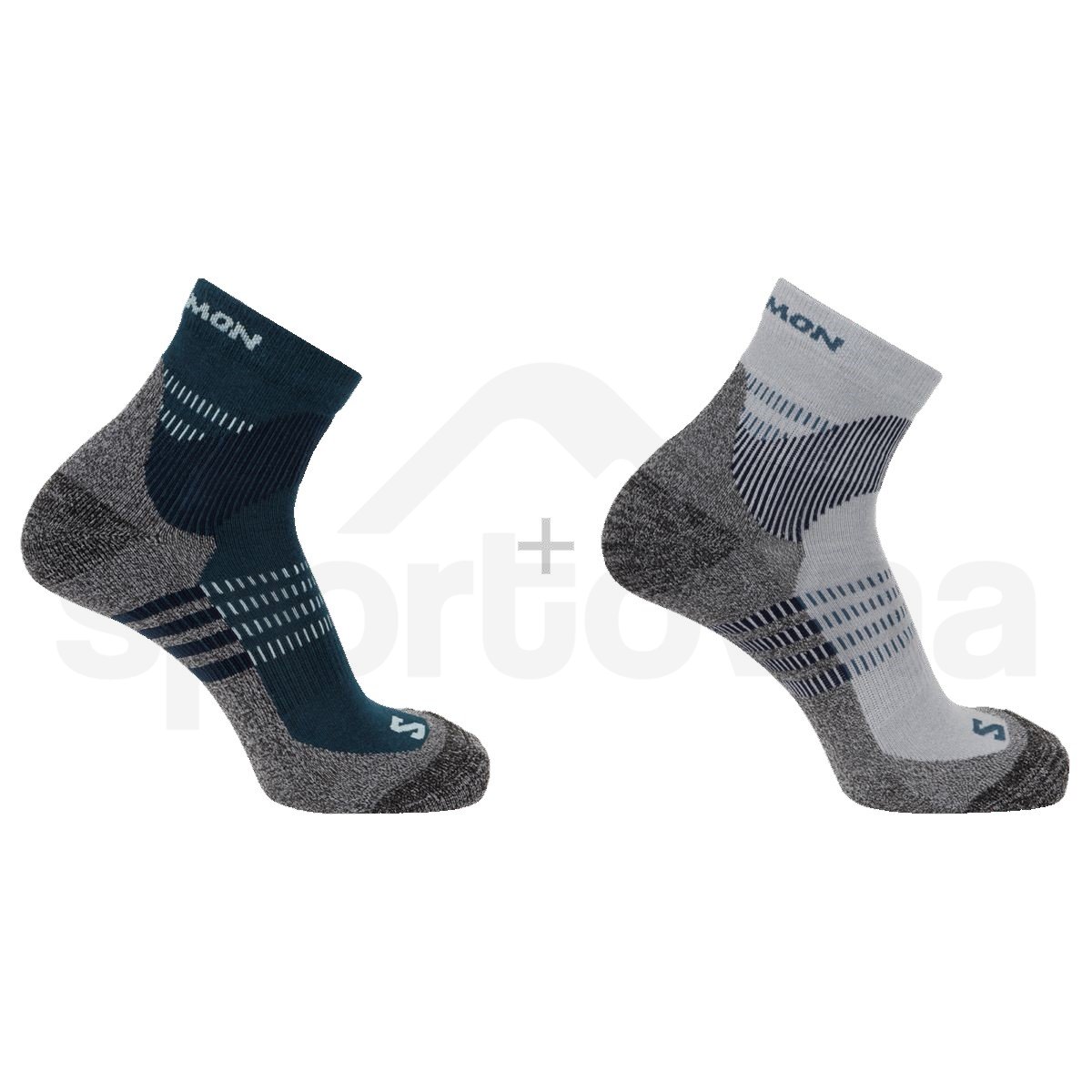 Ponožky Salomon X Ultra Access Quarter 2-pack - modrá/šedá