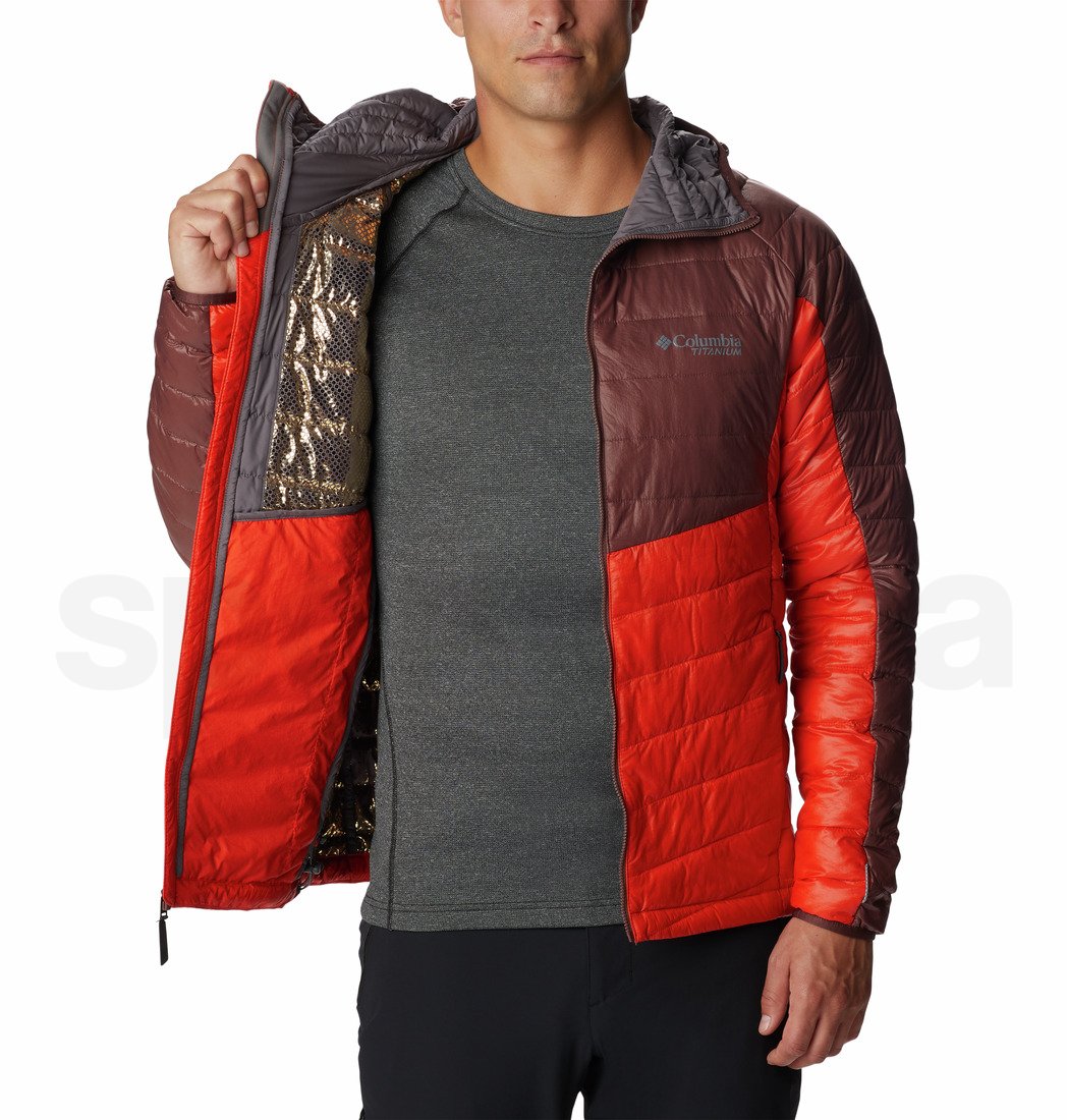 Bunda Columbia Platinum Peak™ Hooded Jacket M - červená