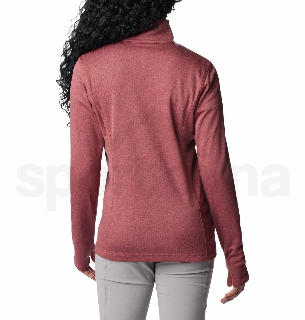Mikina Columbia Park View™ Grid Fleece Full Zip W - červená/růžová