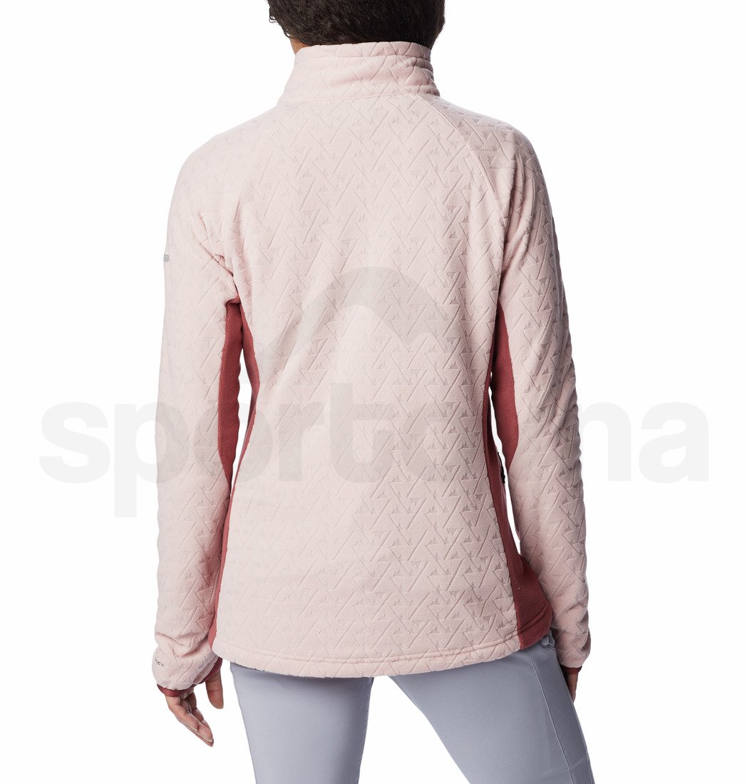 Mikina Columbia Titan Pass™ 3.0 Full Zip Fleece W - růžová/červená