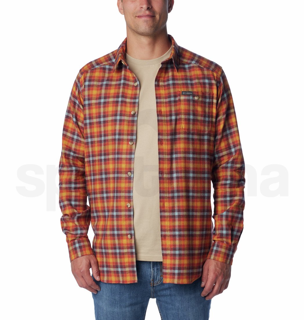 Košile Columbia Cornell Woods™ Flannel Long Sleeve Shirt M - červená/oranžová