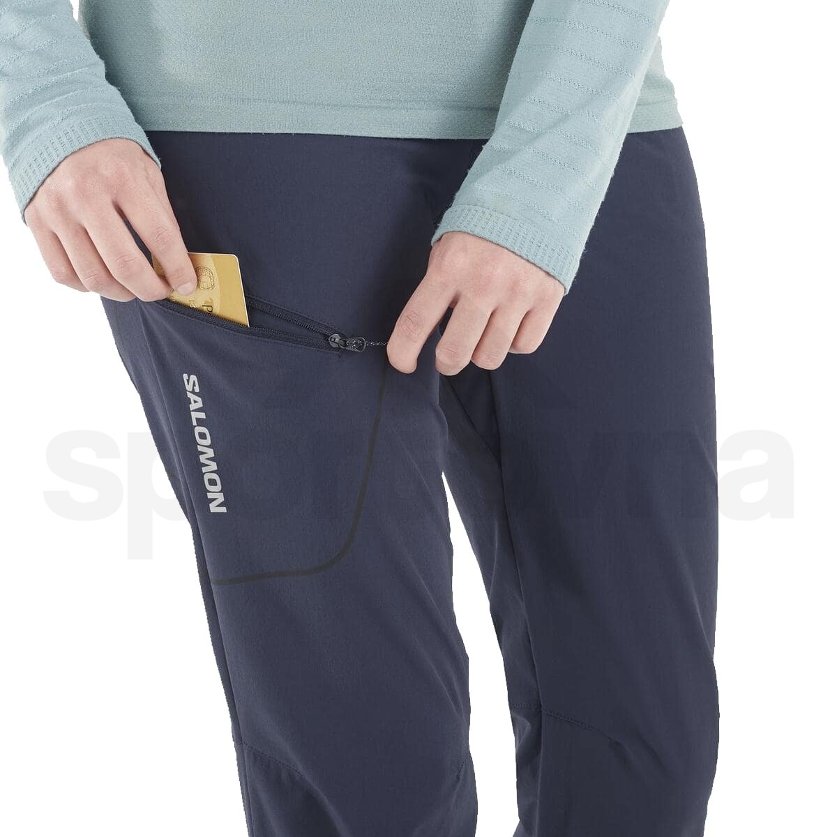 Kalhoty Salomon WAYFARER PANTS W - modrá (standardní délka)