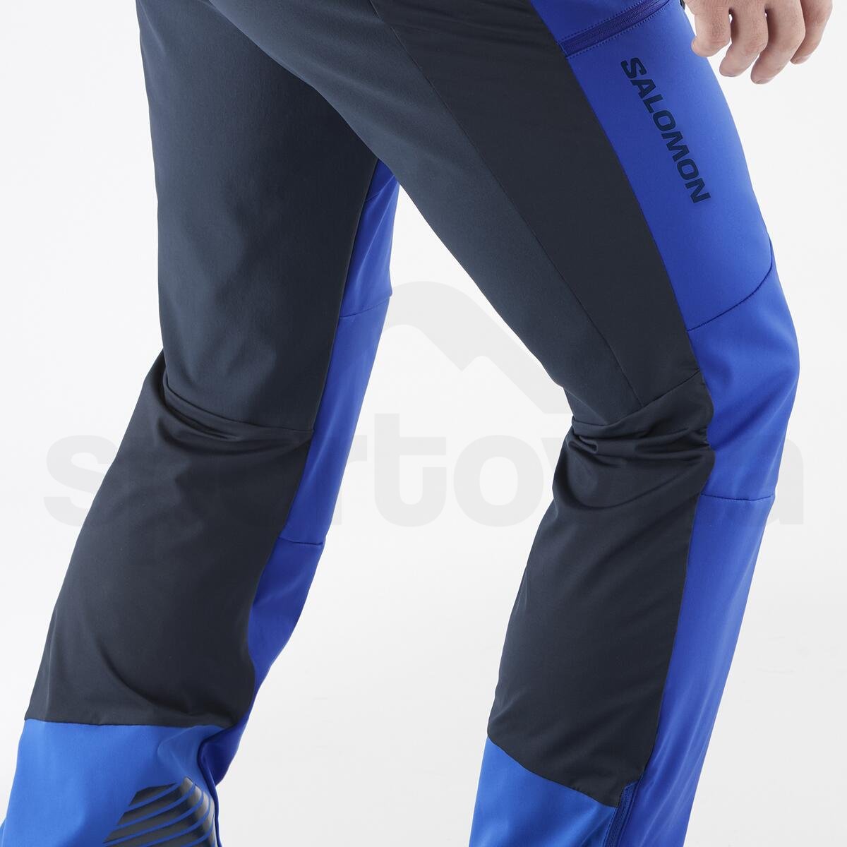 Kalhoty Salomon Mtn Softshell Pant M - modrá/černá